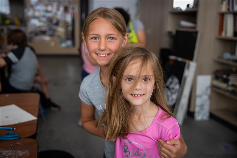 Students at an art camp